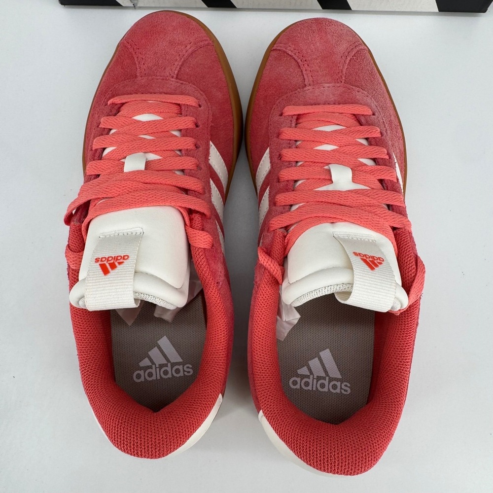 Adidas VL Court 3.0 Pink Suede Gum Sole Low Top Sneakers JP5327 Womens 6.5 - Picture 8 of 9